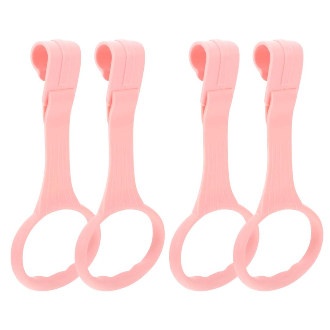 DECHOUS 4Pcs Playpen Pull Up Rings: Pink Baby Pull Up Rings for Play Pen - Walking Exercises Assistant Stand Up Handle for Toddler Practice Gifts