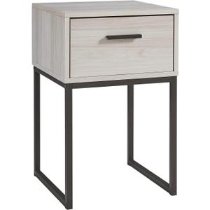 Signature Design by Ashley Socalle 1 Drawer Nightstand, 26" Tall, Natural Beige (Whitewash) Signature Design by Ashley Socalle 1 Drawer Nightstand, 26" Tall, Natural Beige (Whitewash)