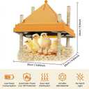 Chick Brooder Heating Plate with Anti-Roosting Cone Cover, 10" x 10" Brooder Heater for 10-12 Chicks, Adjustable Height & Angle, Safe Energy-Saving Radiant Heat, Prevents Roosting & Keeps Top Clean