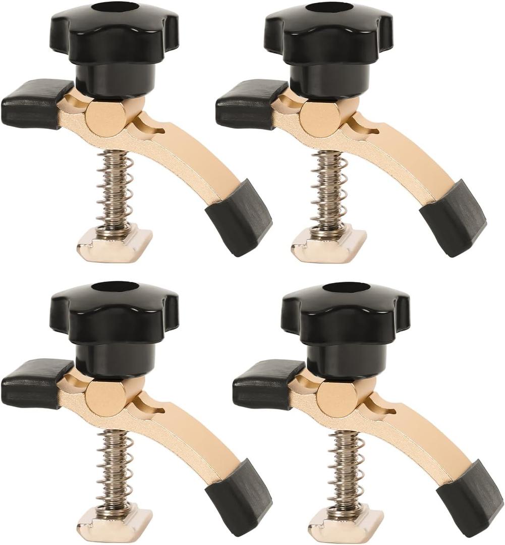 LUNYEE 4PCS Mini Hold Down Clamp Kit, CNC Router Clamp for Woodworking and Metalworking, Compatible with 3018 CNC Router Machine, 3018 Pro Max/ 3018-Pro Ultra, 2.5Lx 0.8Wx 2.4H