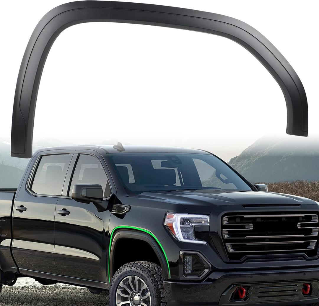 RH Front Fender Flare Compatible With 2019-2024 GMC Sierra 1500 OE Style Wheel Opening Flare Molding Arch Trim Right Passenger Side 84492974 GM1291265