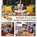 Nuogo 1 Pack 14 Inch Wavy Edge Dough Bowl Large Size Wood Rustic Dough Bowl Decorative for DIY Farmhouse Home Supplies Kitchen Decoration (Color of Wood)