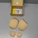 Niidor Adhesive Bra Strapless Sticky Invisible Push up Silicone Bra for Backless Dress with Nipple Covers Nude(B Cup)