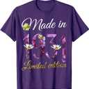 Made in 1931 Tee 94 Year Old Floral 1931 94th Birthday Gift T-Shirt Size S Purple
