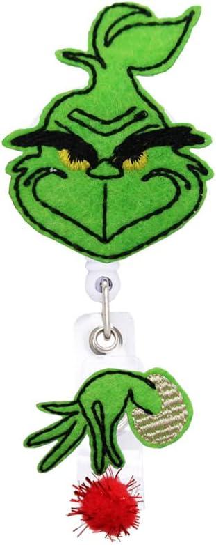 Christmas Nurse Badge Reel, Holiday Retractable ID Badge Holder, Name Badge Holder, Valentines Day Gifts