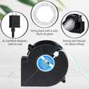 Saillong 0.85a Air Inflatable Blower with 6 LED Lights, Halloween Christmas Air Inflatable Blower Replacement Motor for Yard Inflated Decor, Fan Blowup Motor for Garden Yard Christmas Decor