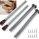 2 Pack of Drawer Slides Center Track for Kenlin Rite-Trak II Rails Kit, 16 Inch Drawer Metal Slides with Stop & Roller