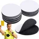 Chengu 12 Pairs Referee Patch Hook and Loop Dots 3 Inch Self Sticky Circle Round Adhesive Double Sided Hook and Loop Fasteners for Home Office DIY Wall Decor Tool Hanging