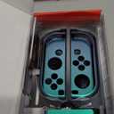 PlayVital Ergonomic Grip Case for Nintendo Switch, Upgraded Protective Hard Case Protector for Switch - Shock-absorbent Anti-Scratch Dockable Durable Cover Game Accessories, Chameleon Green Purple