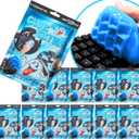 Cleaning Gel for Those Hard to Reach Places, Automotive Cup Holder Electronic Keyboard Office, Slime Gel Cleaner Dust Crumb Removal (Resealable Pouch, Blue, 3oz) 12 Pack