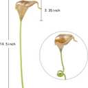IPOPU Gold Flowers, 24pcs Gold Calla Lilies Artificial Flowers for Decoration for DIY Wedding Bouquets Centerpieces Bridal Shower Party Home Flower Arrangement Decorations (Golden)