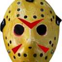 Mask Cosplay Halloween Costume Mask Prop Horror Hockey Masquerade Props Mask (Yellow)