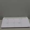 Varhomax Glass Weekly Dry Erase Desk White Board, Desktop to Do List Planner Whiteboard Calendar with Storage Caddy Memo for Home and Office, White