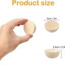 60 PCS 2 Inch Half Wood Balls, Split Wood Balls, Half Wooden Spheres, Half Round Balls, Suitable for Painting, Glass, Various Materials, DIY Jewelry Accessories and Craft Supplies, by GNIEMCKIN.