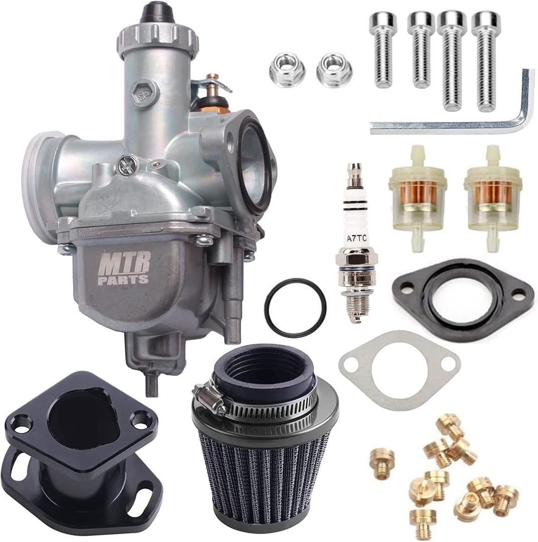 VM22 Carburetor VM22 Predator 212CC 196cc CT200U KT196 Moto Mini Bike Race Go Kart 6.5HP Baja Warrior Heat MB165 MB200 Mini Bike Go Kart Air Filter Kit for Freight Predator GX200 6.5hp Engine