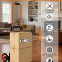 Folding Hand Truck, 180Lbs Capacity, Portable Dolly Cart with 5.9" Wheels and Telescoping Handle, Lightweight Hand Truck Dolly for Dormitory, Home, Office, Food, Shopping, logistics, Warehouse, Orange