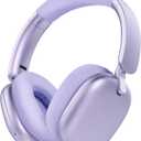 RORSOU C6 Active Noise Cancelling Headphones, Wireless Over Ear Bluetooth Headphones, 60H Playtime, Lightweight Folding Deep Bass Comfort Fit Ear Cups Headset with Mic for iPad/Travel/PC/Home Purple