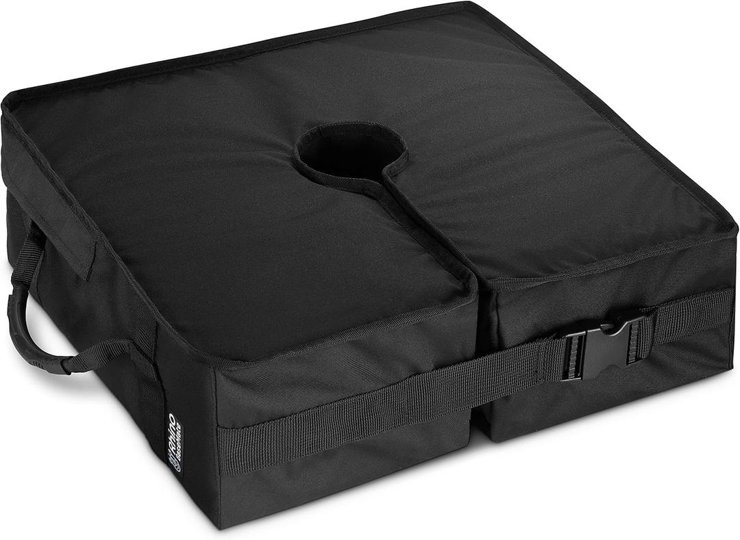 BaseMate Square Umbrella Base Weight, 18" ~ Fits Any Offset, Cantilever & Any Outdoor Patio Umbrella Stand ~ Easy Set up (Side-Slot Opening)