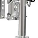 1000 lbs Trailer Jack with Wheel, Heavy Duty Swivel Boat Jack, 12" Lift, Bolt-on Tongue Trailer Jacks for RV Boat Trailers, Silver