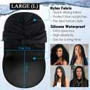 Swim Turban Waterproof Silicone Lined Swim Cap Long Hair Swim Caps for Women Youth - Large Swim Caps