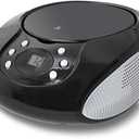 GPX, Inc. Portable Top-Loading CD Boombox with AM/FM Radio and 3.5mm Line in for MP3 Device - Black