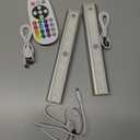 Under Cabinet Lights with Charging Station, 24LED Dimmable Rechargeable Motion Sensor Light Indoor with 15 Color Temperatures, Magnetic RGB Stick-Anywhere Closet Light for Stair Kitchen (3)