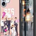 Compatible for iPhone 16 Case, Cool Unique Design Soft TPU Shockproof Case for Men/Women/Girl/Boy(Fashion-BTS-10)