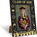 Class of 2026 Graduation Picture Frame, Graduation Wood Photo Frame, Graduate Gifts for High School College University, Fitting a 4x6 Inch Photo