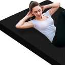 Nuveti Large Exercise Mat - 15mm/20mm/30mm Thick Yoga Mat | Workout Mat for Fitness, Yoga, Pilates, Stretching & Floor Exercises for Women & Men with Free Carrying Bag (Black)