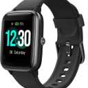 Fitpolo Fitness Tracker with Heart Rate Monitor, Smart Watch 1.8 inches Color Touch Screen IP68 Waterproof Step Calorie Counter Sleep Monitoring Pedometer Watches Activity Tracker for Women Men (Black)