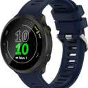 Band Compatible with Garmin Forerunner 55 20mm Soft Silicone Replacement Watch Band Strap Wristband for Forerunner 570 42mm/165/158/645/245/Vivoactive 5/6/Venu 2 Plus/Galaxy watch 4 42MM