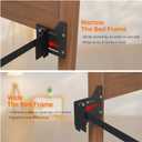 Yuleimy Headboard Adapter Kit, 2 PCS Headboard Brackets for Metal Bed Frame, Full to Queen Conversion Kit
