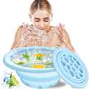 Silicone Face Bowl for Ice with Built-In Icetray, Portable Ice Bowl for Face, Foldable Face Ice Bath Bowl for Cold Therapy - Reduces Puffiness & Boosts Blood Circulation