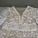 Adrianna Papell Lace Embroidery Dress (Beige, L)