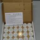 LED Candles, Tea Lights Candles Battery Operated Bulk, 24-Pack Long-Lasting 200 Hours Flameless Tealight Candles, Realistic Tea Lights for Halloween Christmas Wedding, 1.5'' D X 1.25'' H