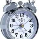 KEYPOWER Alarm Clock Mechanical Wind Twin Bell Double Bell Small