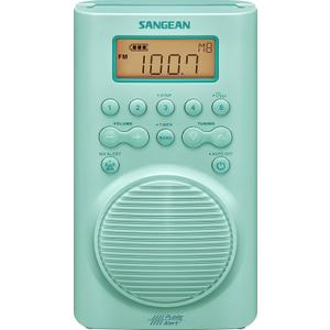Sangean H205TQ Portable AM/FM/Weather Alert Digital Tuning Waterproof Shower Radio, Turquoise