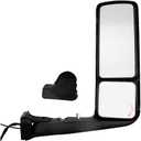 Chrome Door Mirror assembly fit for Truck International LT625 2017+ Power Heated with LED Signal light and CB, Right Passenger Side RH