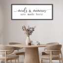 YWJKWLGS Kitchen Signs Wall Decor Art Meals and Memories Are Made Here Sign, 32"L x 12"W
