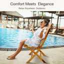 StrongTek Pre-Oiled Teak Folding Chair, Space-Saving Design with No Assembly Needed, Ergonomic Slatted Seat for Comfort, Perfect for Patios, Gardens, Balconies, and Camping, 16.5 inches x 15 inches x 36.2 inches