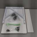 aboxoo Desktop Printer Stand with 2 Tier Wood Storage Shelves,Under Desk Printer Table,Multi-Purpose Home Office Desk Organizer for Fax Machine, Scanner (White)