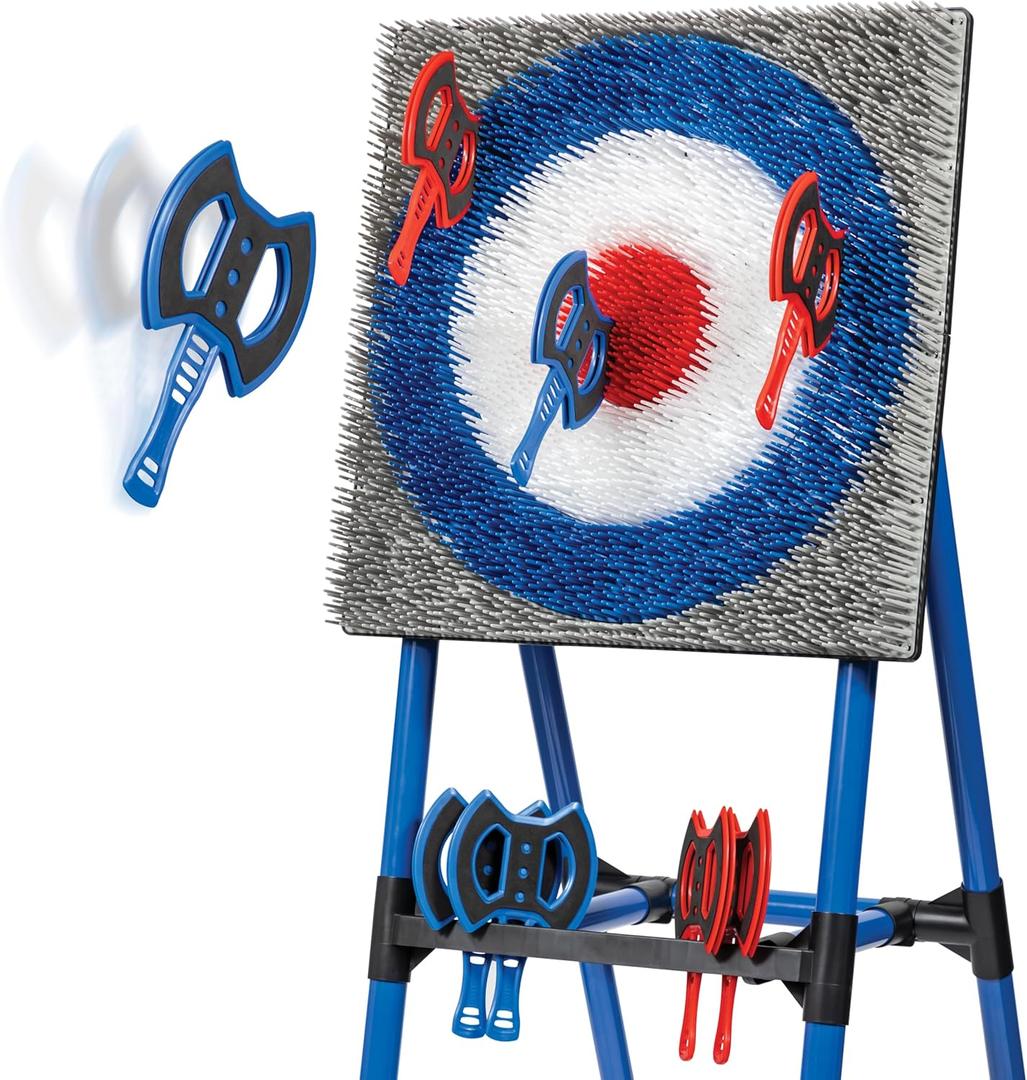 EastPoint Deluxe Steel Frame Axe Throw Target Game Set - Steel Frame for Indoors and Outdoors