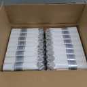 BESTVIP 100 Pack Pre Rolled Silver Plastic Silverware Set, Disposable Wrapped Cutlery Set with 100 Napkins, 100 Knives, 100 Forks and 100 Spoons for Party, Birthday