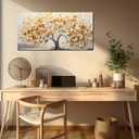 Large Artwork For Walls Tree of Life Canvas Wall Art Pictures for Living Room Bedroom Wall Decor Canvas Painting Abstract Yellow Tree Framed Wall Art Decorative Print Ready to Hang Size 20x40 inch