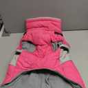 SUNFURA Dog Coat, XXL Dog Jacket Winter with Harness Built in, Waterproof Pet Snow Jacket with Furry Collar for Chilly Day, Reflective Fleece Snowsuit for Extra Large Dogs, Pink, 2XL