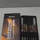 Nicpro 7pcs Kolinsky Sable Miniature Paint Brushes, Professional Fine Detail Paint Brushes with Cloth Roll, Round Point Artist Brush Set for Miniatures, Acrylic & Figures, Model, Watercolor Details