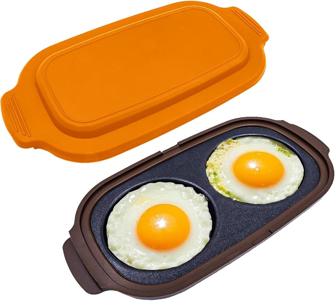 Microwave Egg Cooker - Egg Cooker Microwave, Multi-use Microwave Egg, Cooker & Poacher for Breakfast Sandwiches, Save Time,Portable,Microwave Egg Fryer for Home,Travel,Gifts(Orange)