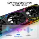 G120Pro 120mm ARGB PC Case Fans 3-Pack, Standard Airflow, 1850RPM PWM, 68CFM High Airflow, 32dBA Quiet Daisy-Chain Infinity-Mirror Lighting, Hydro Bearing, Black