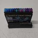 30 Colors Blue Tones Acrylic Paint Pens, Pro Color Series Markers Set with 0.7mm Extra Fine Tip for Wood, Canvas, Stone, Glass, and Ceramic- DIY Art Supplies for Kids, Adults & Artists