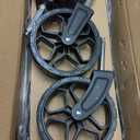 Collapsible Wagon Cart with Wheels Foldable - Folding Utility Heavy Duty Wagons Carts for Grocery Sports Garden Shopping Camping Wheelbarrows (Black, 120L)